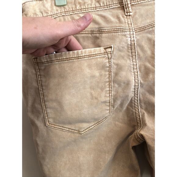 Free People Ankle Corduroy Pants Size 31 Waist Light Brown 5 Pocket Low Rise - Picture 5 of 7